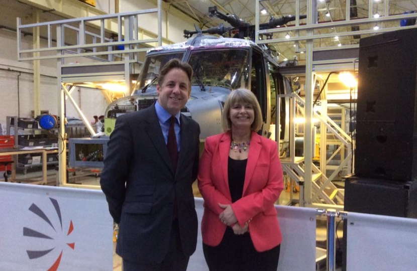 Marcus Fysh and Defence Procurement Minister Harriet Baldwin