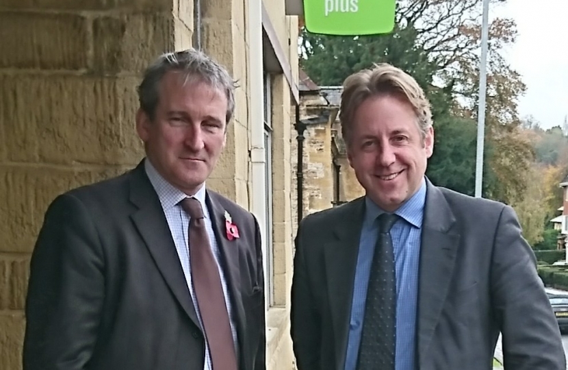 Marcus Fysh with Minister for Employment Damian Hinds